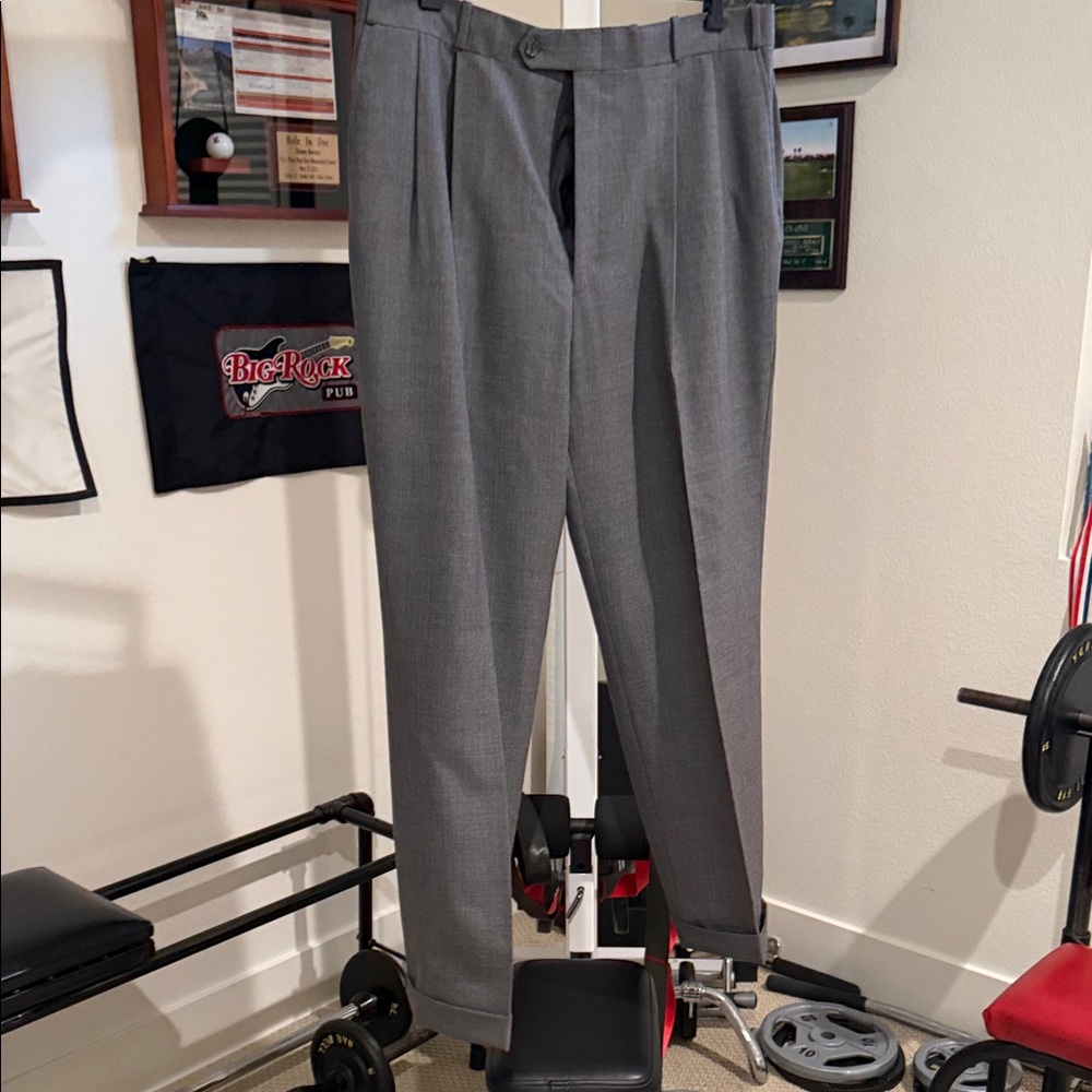 Elegant Charcoal Men's Dress Pants